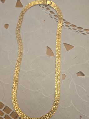 Men's Textured Gold Chain Necklace - Classic Shine